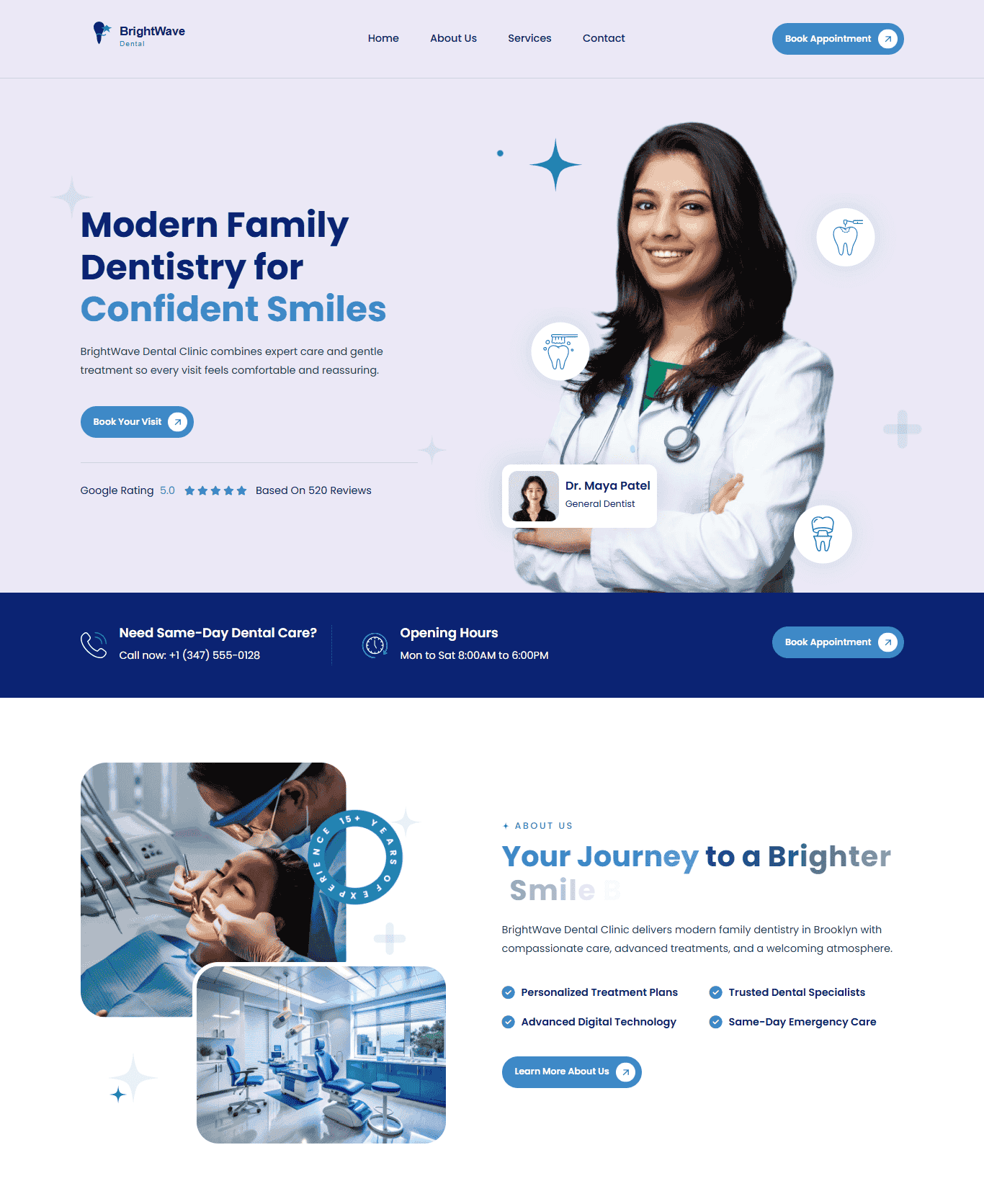 BrightWave Portfolio - Professional Dental Website Design