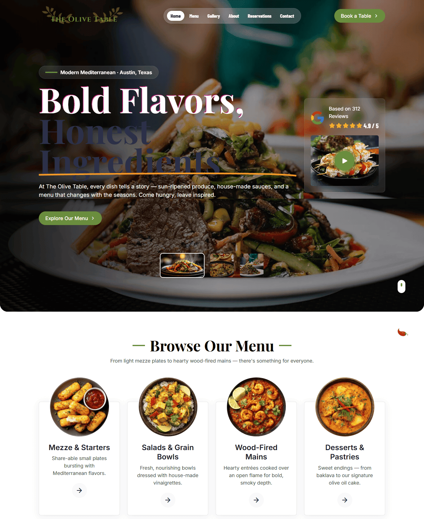The Olive Table Portfolio Project